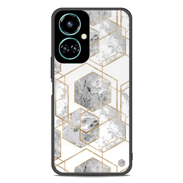 Stylish Marble Series Soft Phone Case - Premium Glass Case - Design 2 - Tecno Camon 19