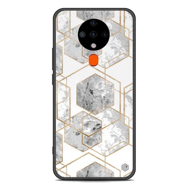 Stylish Marble Series Soft Phone Case - Premium Glass Case - Design 2 - Tecno Spark 6