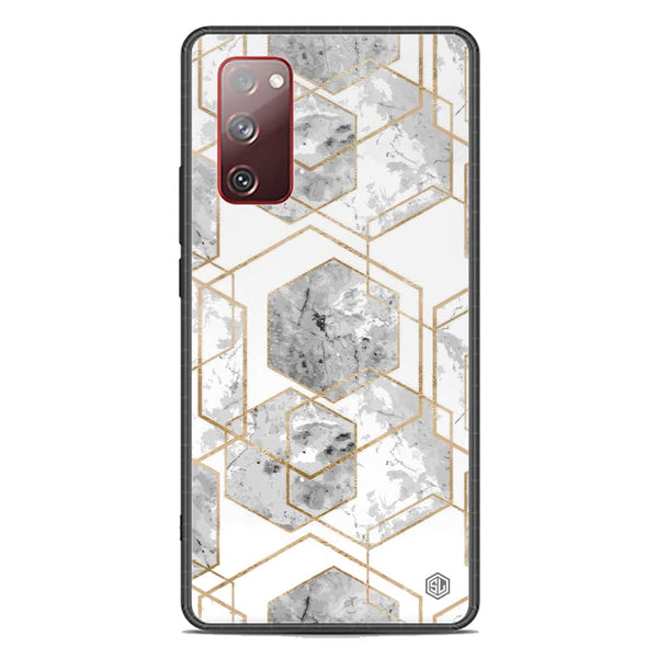 Stylish Marble Series Soft Phone Case - Premium Glass Case - Design 2 - Samsung Galaxy S20 FE