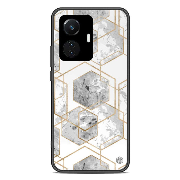 Stylish Marble Series Soft Phone Case - Premium Glass Case - Design 2 - Vivo Y55 4G