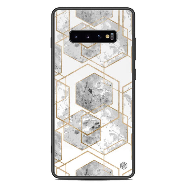 Stylish Marble Series Soft Phone Case - Premium Glass Case - Design 2 - Samsung Galaxy S10 Plus