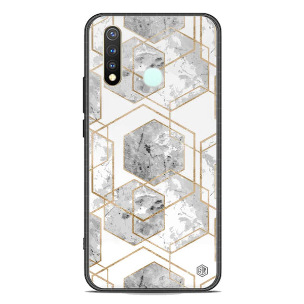 Stylish Marble Series Soft Phone Case - Premium Glass Case - Design 2 - Vivo Y19