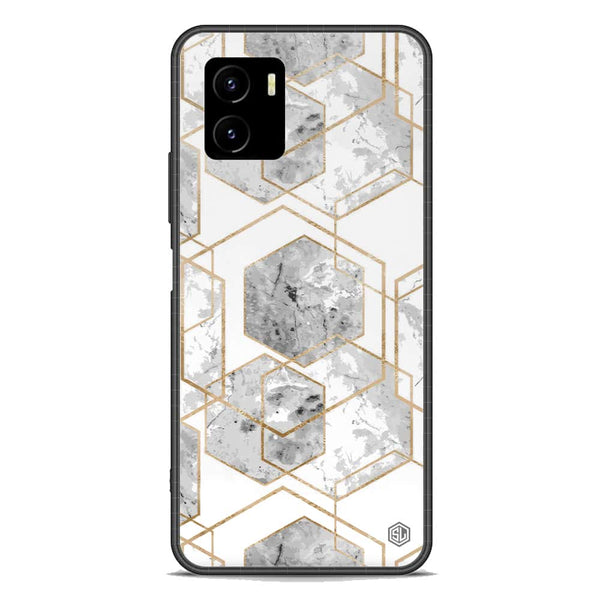 Stylish Marble Series Soft Phone Case - Premium Glass Case - Design 2 - Vivo Y15c
