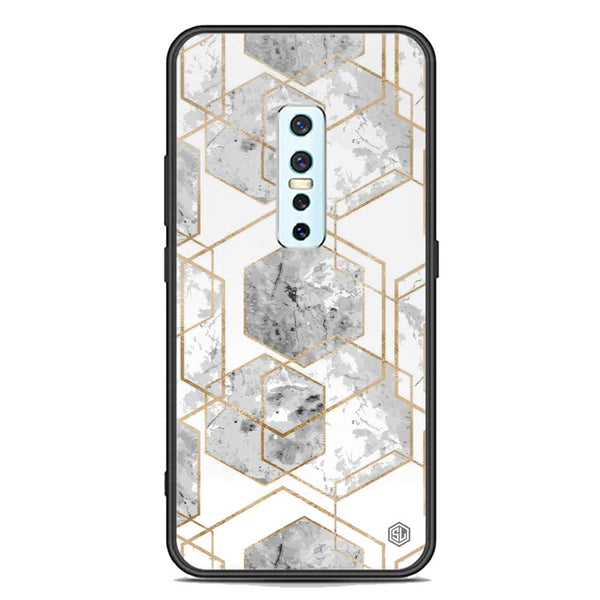 Stylish Marble Series Soft Phone Case - Premium Glass Case - Design 2 - Vivo V17 Pro