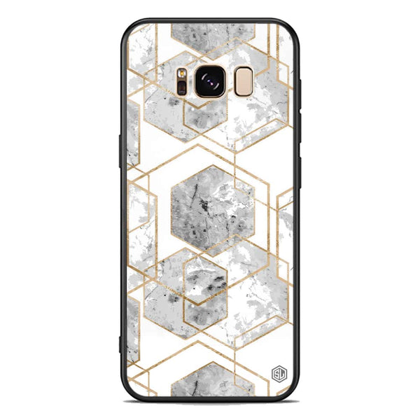 Stylish Marble Series Soft Phone Case - Premium Glass Case - Design 2 - Samsung Galaxy S8