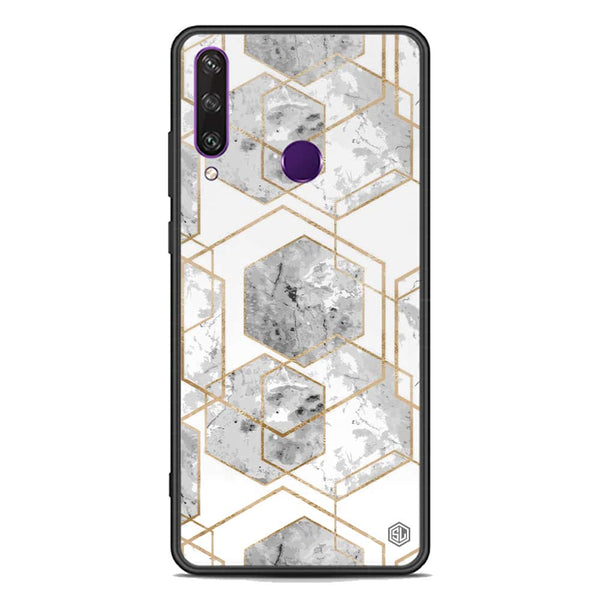 Stylish Marble Series Soft Phone Case - Premium Glass Case - Design 2 - Huawei Y6p