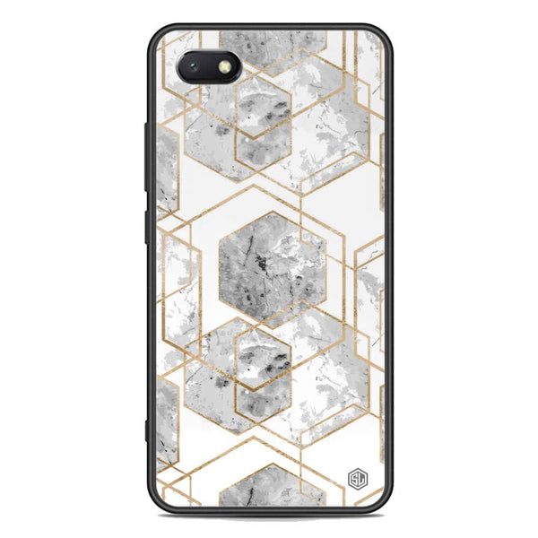 Stylish Marble Series Soft Phone Case - Premium Glass Case - Design 2 - Huawei Y5 Prime 2018