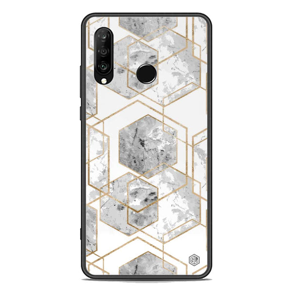 Stylish Marble Series Soft Phone Case - Premium Glass Case - Design 2 - Huawei Nova 4e