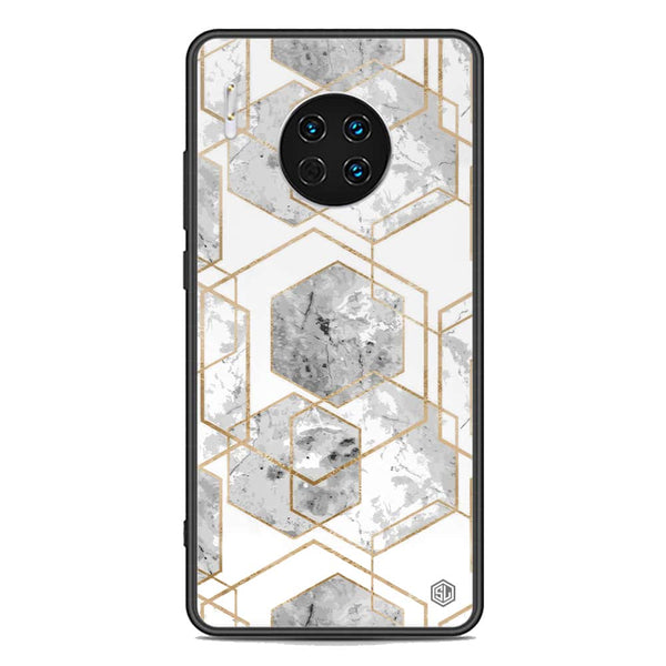Stylish Marble Series Soft Phone Case - Premium Glass Case - Design 2 - Huawei Mate 30
