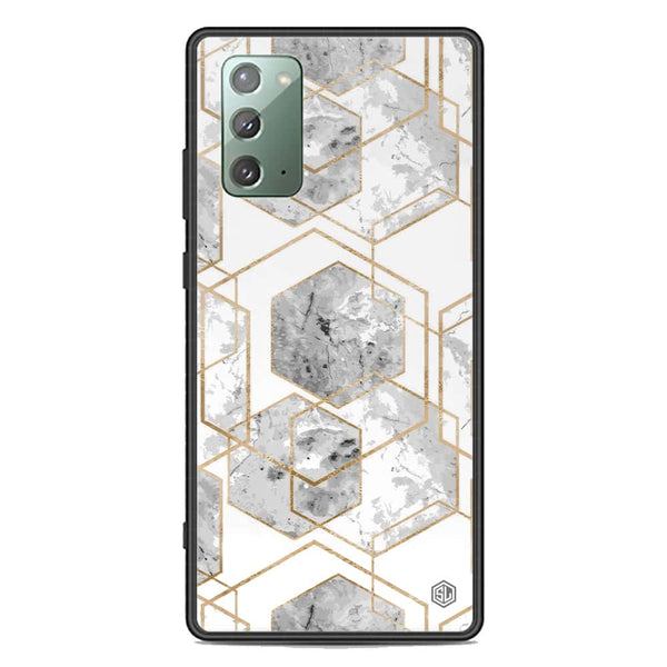 Stylish Marble Series Soft Phone Case - Premium Glass Case - Design 2 - Samsung Galaxy Note 20