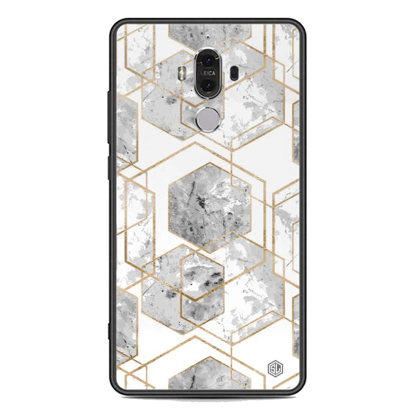 Stylish Marble Series Soft Phone Case - Premium Glass Case - Design 2 - Huawei Mate 9
