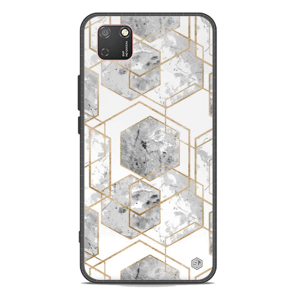 Stylish Marble Series Soft Phone Case - Premium Glass Case - Design 2 - Honor 9S