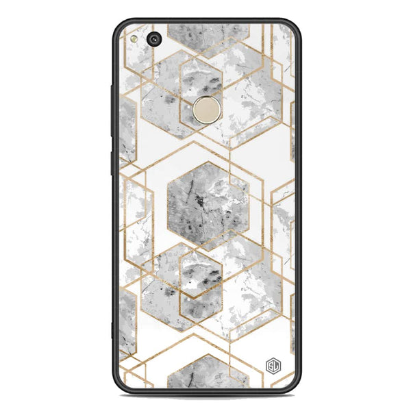 Stylish Marble Series Soft Phone Case - Premium Glass Case - Design 2 - Honor 8 Lite