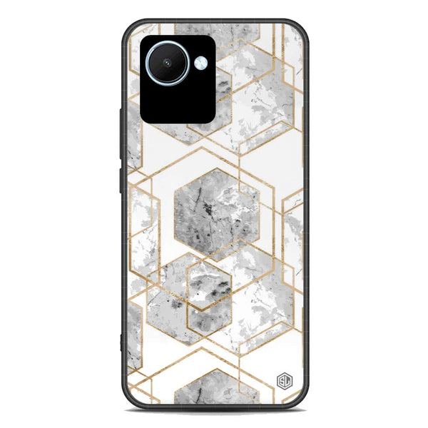 Stylish Marble Series Soft Phone Case - Premium Glass Case - Design 2 - Realme C30s