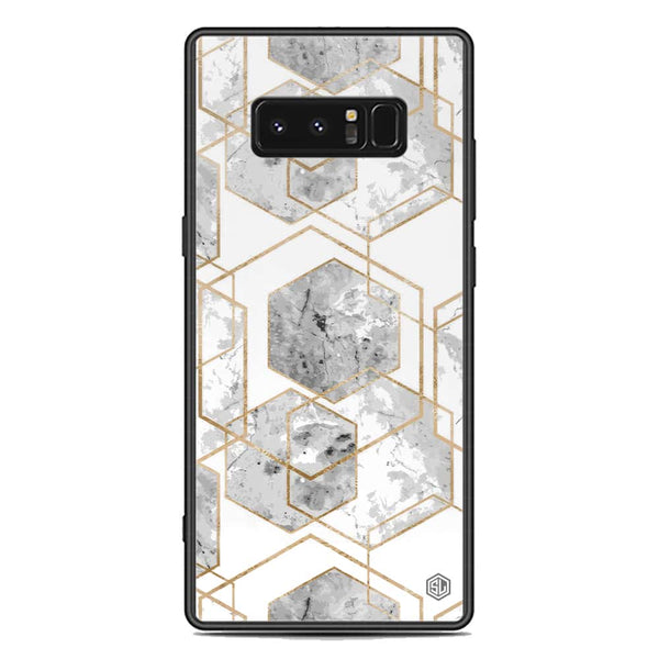 Stylish Marble Series Soft Phone Case - Premium Glass Case - Design 2 - Samsung Galaxy Note 8