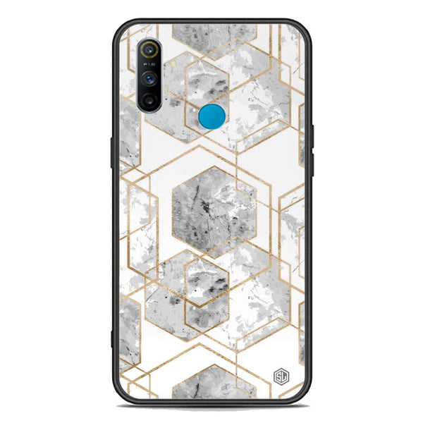 Stylish Marble Series Soft Phone Case - Premium Glass Case - Design 2 - Realme C3