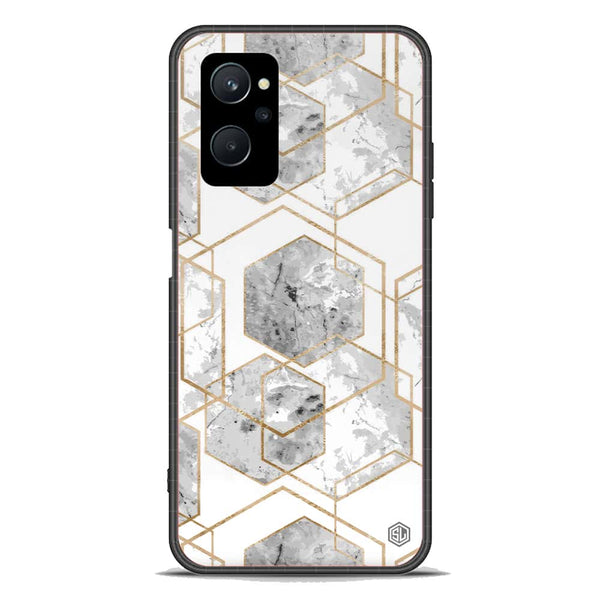 Stylish Marble Series Soft Phone Case - Premium Glass Case - Design 2 - Realme 9i