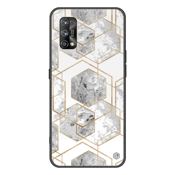 Stylish Marble Series Soft Phone Case - Premium Glass Case - Design 2 - Realme 7 Pro