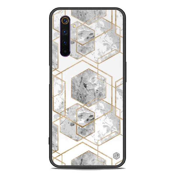 Stylish Marble Series Soft Phone Case - Premium Glass Case - Design 2 - Realme 6 Pro