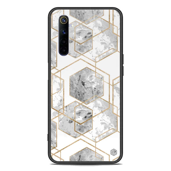Stylish Marble Series Soft Phone Case - Premium Glass Case - Design 2 - Realme 6