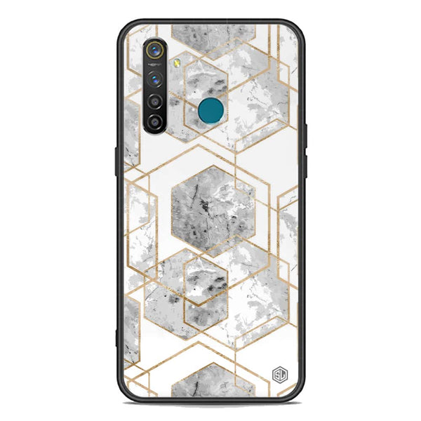 Stylish Marble Series Soft Phone Case - Premium Glass Case - Design 2 - Realme 5 Pro