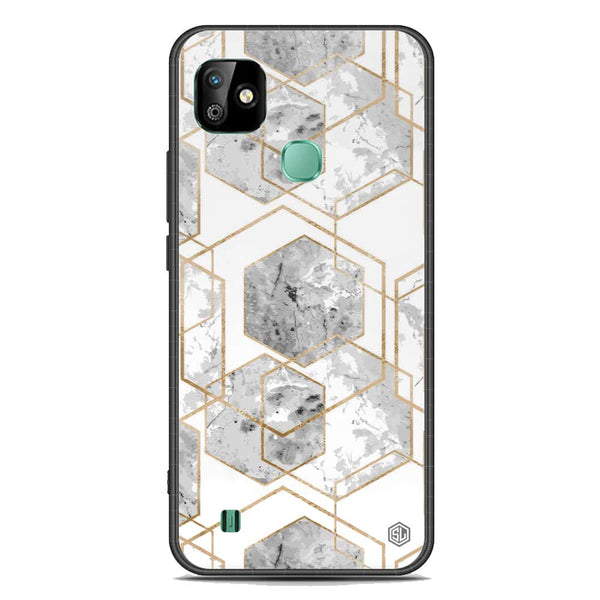 Stylish Marble Series Soft Phone Case - Premium Glass Case - Design 2 - Infinix Smart HD 2021