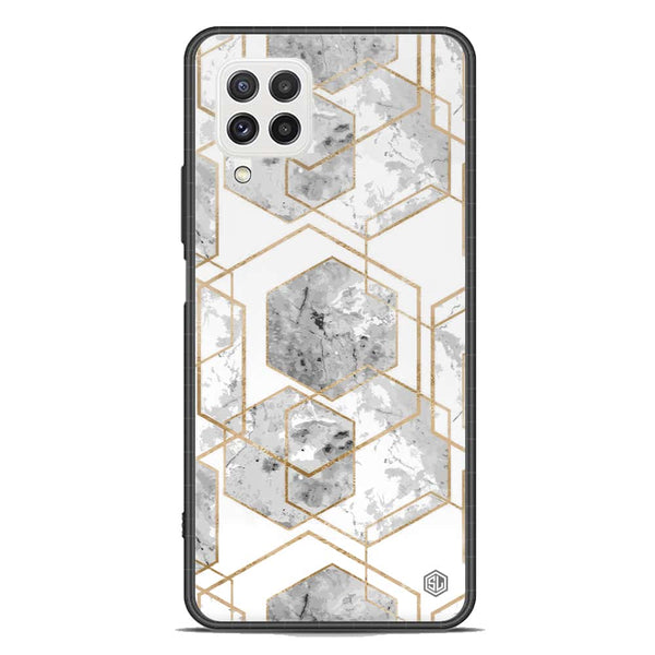 Stylish Marble Series Soft Phone Case - Premium Glass Case - Design 2 - Samsung Galaxy M32