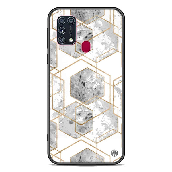 Stylish Marble Series Soft Phone Case - Premium Glass Case - Design 2 - Samsung Galaxy M31