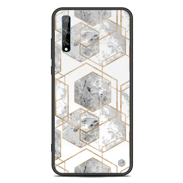 Stylish Marble Series Soft Phone Case - Acrylic Case - Design 2 - - Huawei Y8p