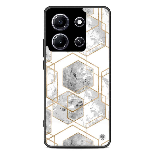 Stylish Marble Series Soft Phone Case - Metal Case - Design 2 - Infinix Note 30i
