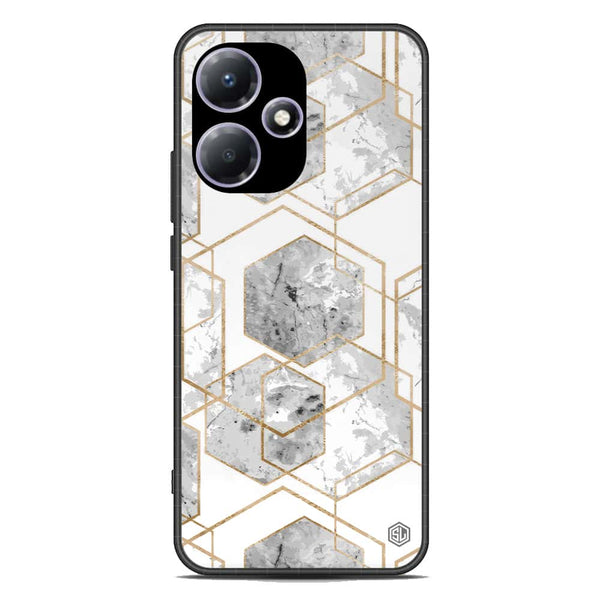 Stylish Marble Series Soft Phone Case - Metal Case - Design 2 - Infinix Hot 30 Play