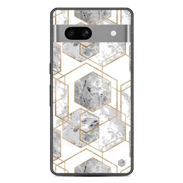 Stylish Marble Series Soft Phone Case - Metal Case - Design 2 - Google Pixel 7a