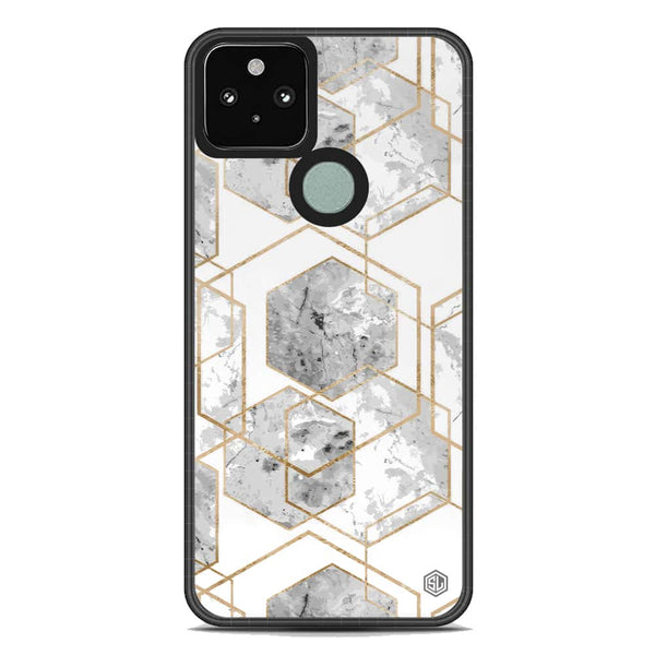 Stylish Marble Series Soft Phone Case - Metal Case - Design 2 - Google Pixel 5