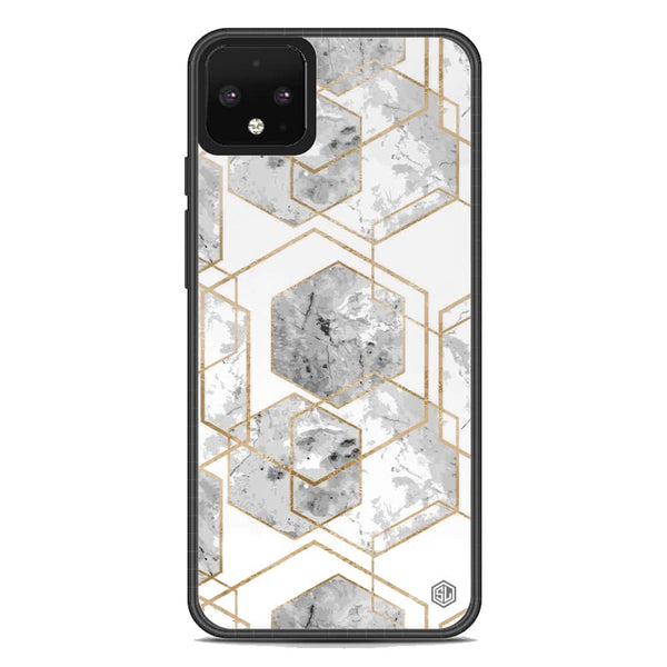 Stylish Marble Series Soft Phone Case - Metal Case - Design 2 - Google Pixel 4