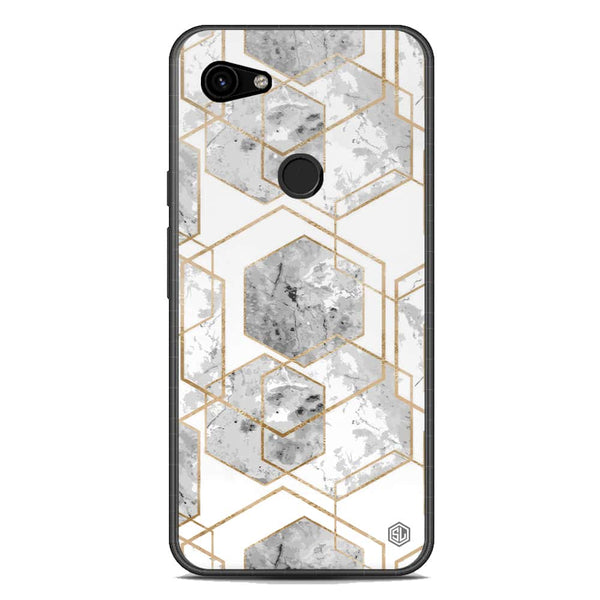 Stylish Marble Series Soft Phone Case - Metal Case - Design 2 - Google Pixel 3a