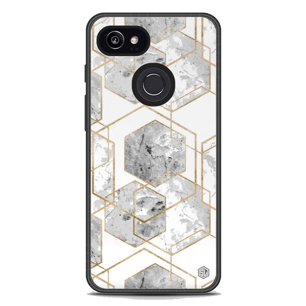 Stylish Marble Series Soft Phone Case - Metal Case - Design 2 - Google Pixel 3