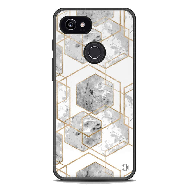 Stylish Marble Series Soft Phone Case - Metal Case - Design 2 - Google Pixel 2 XL