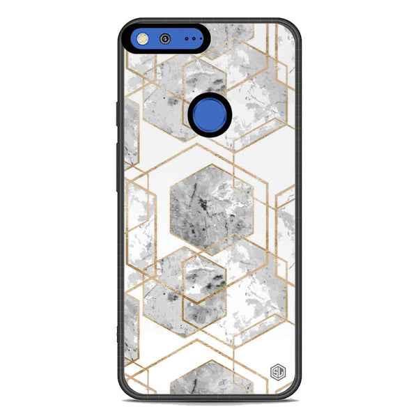 Stylish Marble Series Soft Phone Case - Metal Case - Design 2 - Google Pixel