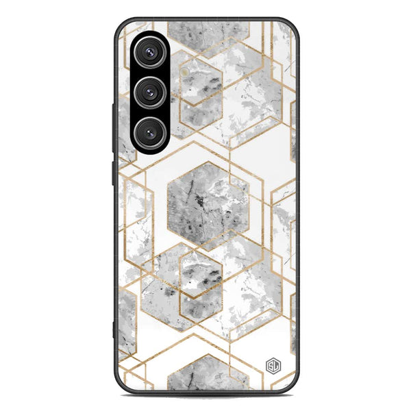 Stylish Marble Series Soft Phone Case - Premium Glass Case - Design 2 - Samsung Galaxy S24 Plus