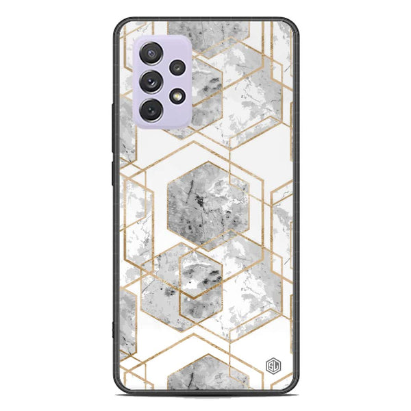 Stylish Marble Series Soft Phone Case - Premium Glass Case - Design 2 - Samsung Galaxy A72