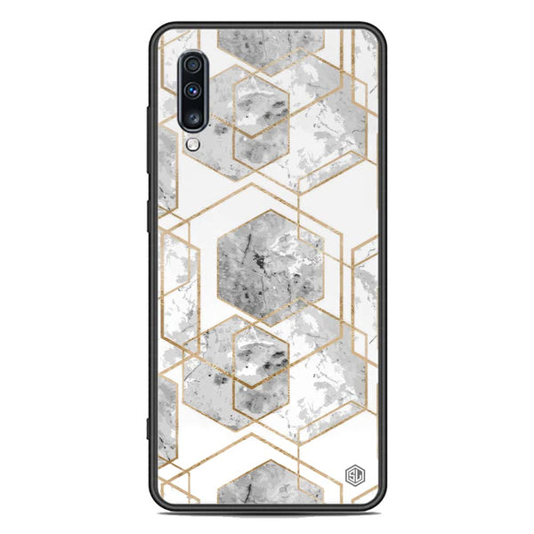 Stylish Marble Series Soft Phone Case - Premium Glass Case - Design 2 - Samsung Galaxy A70