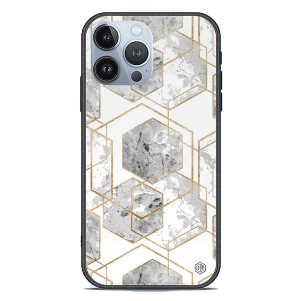 Stylish Marble Series Soft Phone Case - Premium Glass Case - Design 2 - iPhone 13 Pro Max