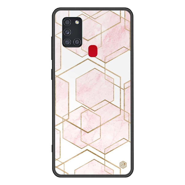 Stylish Marble Series Soft Phone Case - Premium Glass Case - Design 3 - Samsung Galaxy A21s