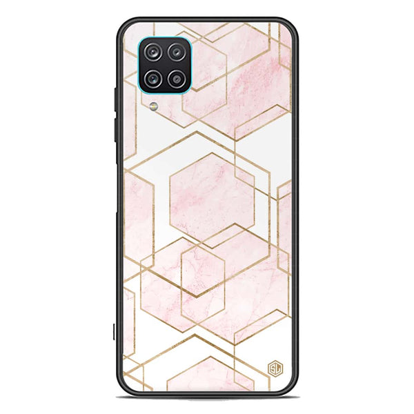 Stylish Marble Series Soft Phone Case - Premium Glass Case - Design 3 - Samsung Galaxy A12