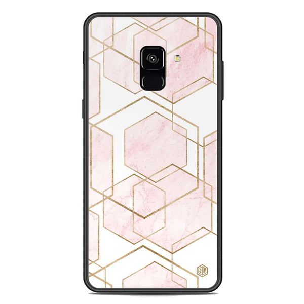 Stylish Marble Series Soft Phone Case - Premium Glass Case - Design 3 - Samsung Galaxy A8 2018