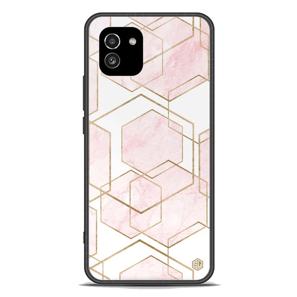 Stylish Marble Series Soft Phone Case - Premium Glass Case - Design 3 - Samsung Galaxy A03