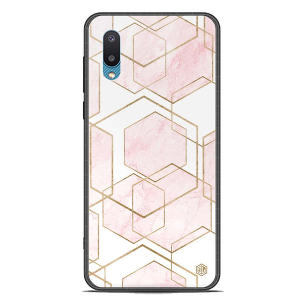 Stylish Marble Series Soft Phone Case - Premium Glass Case - Design 3 - Samsung Galaxy A02