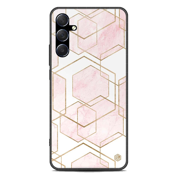 Stylish Marble Series Soft Phone Case - Premium Glass Case - Design 3 - Samsung Galaxy M53