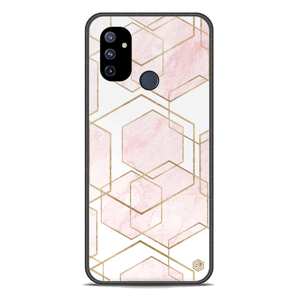 Stylish Marble Series Soft Phone Case - Premium Glass Case - Design 3 - OnePlus Nord N100