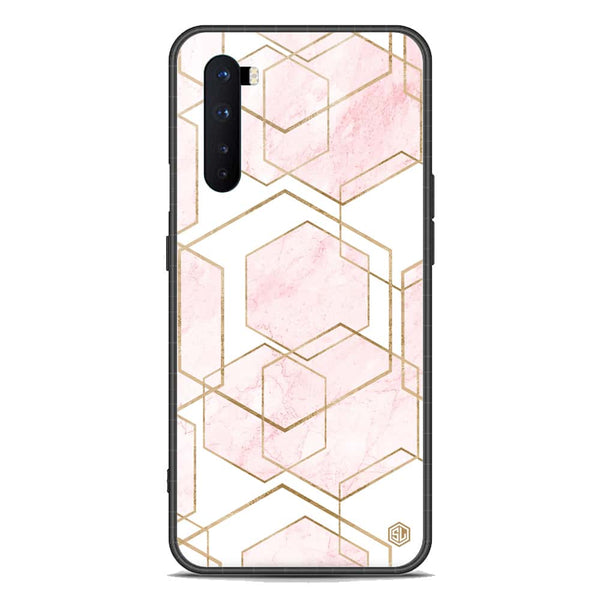 Stylish Marble Series Soft Phone Case - Premium Glass Case - Design 3 - OnePlus Nord